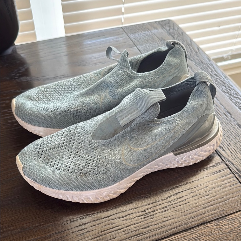 Nike Gray Athletic Slip-On Shoes